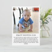 Milestone Keepake Card: Acht Monate alt Ankündigung (Stehend Vorderseite)