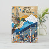 Milestone Mens Birthday Party Invitation Einladung (Stehend Vorderseite)