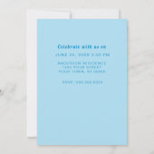 Milestone Mens Birthday Party Invitation Einladung (Rückseite)