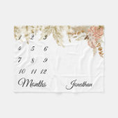 Milestone Tropical Boho Pampas Grass Erdthy Fleecedecke (Vorderseite (Horizontal))