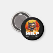 Milf, Fall von Mensch I Liebe, Orangefarbener Herb Magnet (Vorderseite/Rückseite)