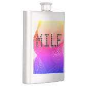 Milf Flask Hot Pink & Silber Brust. Flachmann (Rechts)