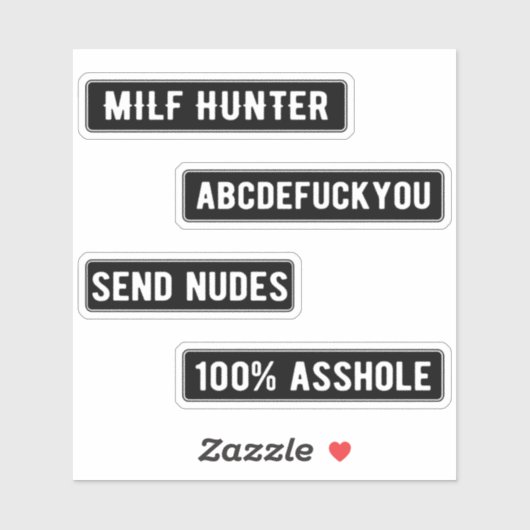 Milf Hunter Sticker Pack (schwarz) (Blatt)