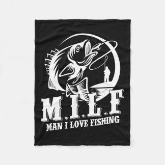 Milf Man I Liebe Angeln Geschenk Fleecedecke