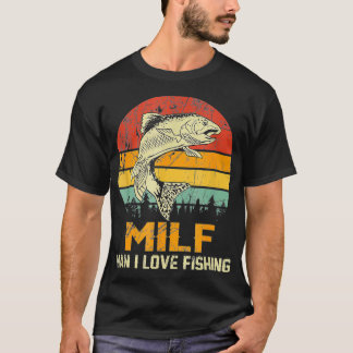 Milf Man I Liebe Angeln Vintage Angelausrüstung T-Shirt