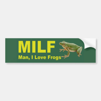 Milf Man I Liebe Frogs Funny 2021 Green Autoaufkleber