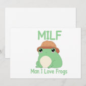 Milf Man I Liebe Frogs Funny Kawai 90s Frog Gift Einladung (Vorne/Hinten)