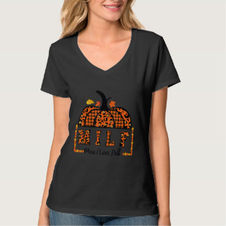 MILF Man I Love Fall  Autumn Seasons  Fitted V Nec T-Shirt