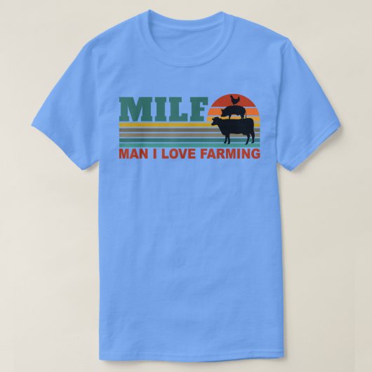 MILF-Man I Love Farming Funny Farmer Farming Retro T-Shirt (Design vorne)