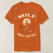 MILF Mann I Liebe Fall Skeleton Pumpkin Herbst Hal T-Shirt (Design vorne)