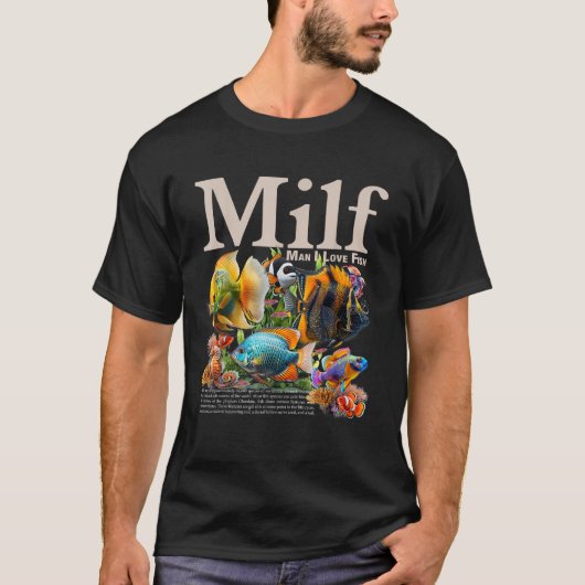 MILF Mann I Liebe Fischen Sprichwort Fischer Männe T-Shirt (Vorderseite)