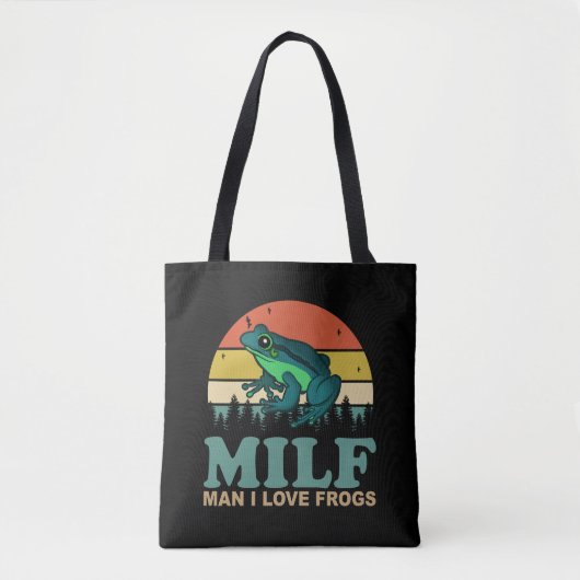 MILF Mann I Liebe Frösche Funny Amphibien Frosch L Tasche (Vorderseite)