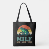 MILF Mann I Liebe Frösche Funny Amphibien Frosch L Tasche (Rückseite)