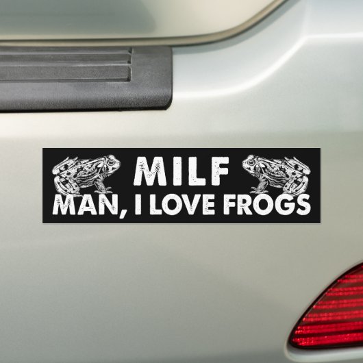 MILF Mann I Liebe Frösche lustige heiße Mama Autoa Autoaufkleber (Auf Auto)