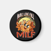 Milf, Mann I Liebe Herbst, Herbsturlaub Spaß Magnet (Vorne)