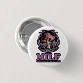 Milf Pilze, die ich gerne fressen möchte, lustiges Button (Vorne & Hinten)
