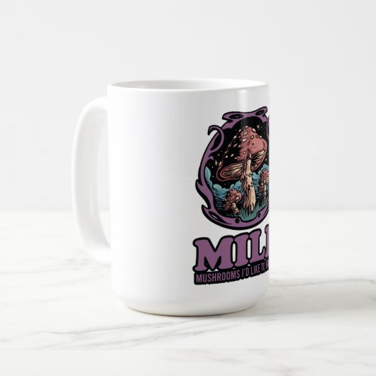 Milf Pilze, die ich gerne fressen möchte, lustiges Kaffeetasse (Vorderseite Links)