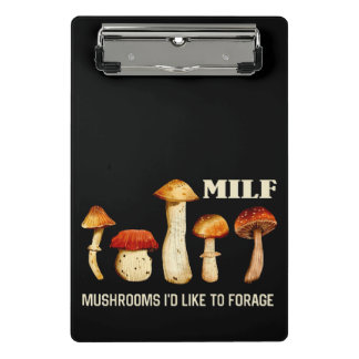 Milf Pilze, die ich gerne fressen möchte, lustiges Mini Klemmbrett