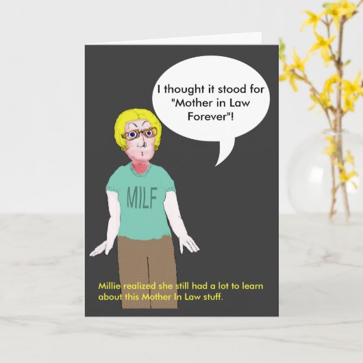 MILF - Schwiegermutter-für immer Karte (Gelbe Blume)