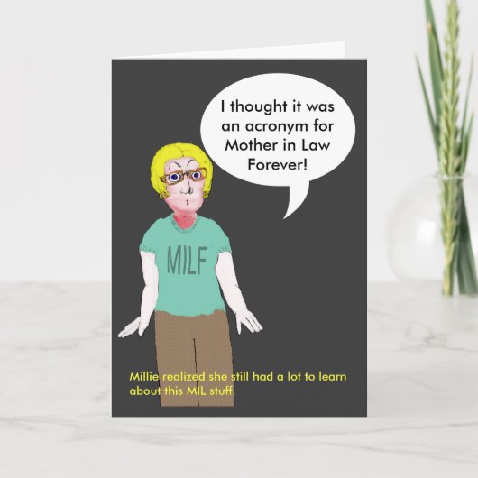 MILF - Schwiegermutter für immer Karte (Vorderseite)