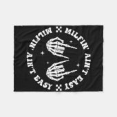 Milfin Aint Easy Funny Milf Groovy Mama Fleecedecke (Vorderseite (Horizontal))