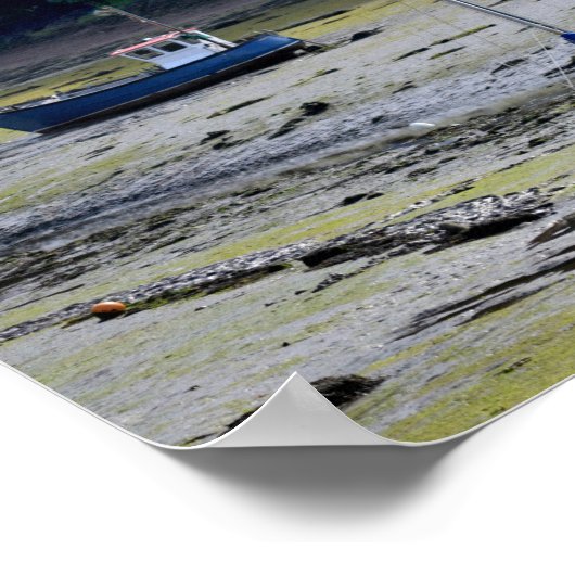 Milford Haven Wales Low Tide Poster (Ecke)
