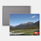 Milford Sound Camping @ New Zealand Magnet (Vorderseite/Rückseite)