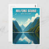Milford Sound Neuseeland Postkarte (Vorne/Hinten)