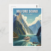 Milford Sound Neuseeland Postkarte (Vorne/Hinten)