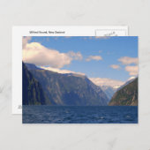 Milford Sound, New Zealand Postcard Postkarte (Vorne/Hinten)