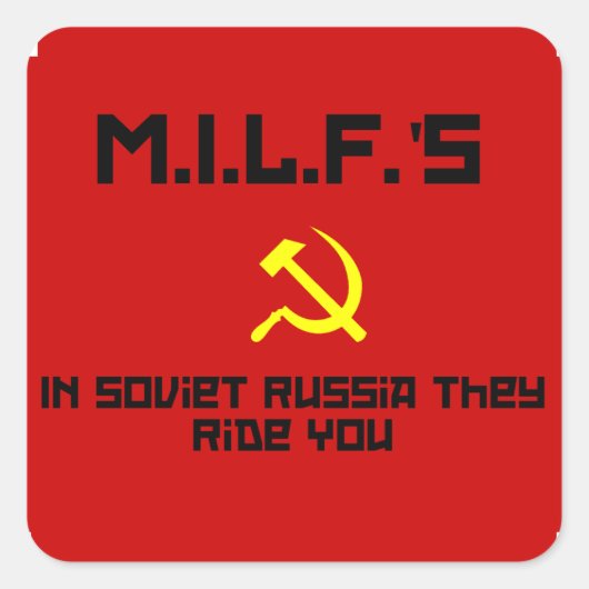 MILFS - Russland-Aufkleber Quadratischer Aufkleber (Vorderseite)