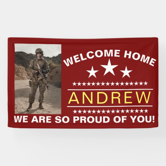 MilitaMilitary Welcome Zuhause Banner | Armee Nati (Horizontal)