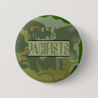 Militante Pazifisten vereinigen Knopf Button