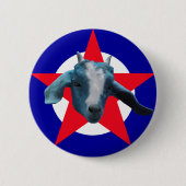 Militante Ziege Button (Vorderseite)