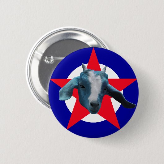 Militante Ziege Button (Vorne & Hinten)