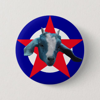 Militante Ziege Button