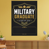 Militär Absolvent 2026 Individueller Name Leinwand (Insitu (Wohnzimmer))