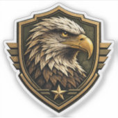 Militär-Adler-Wappen-Emblem Aufkleber (Vorderseite)