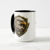 Militär-Adler-Wappen-Emblem Tasse (Vorderseite Links)