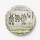 Militär-Baby-Party Pappteller (Vorderseite)