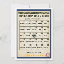 Militär-Baby-Shower-Operation Baby Bingo