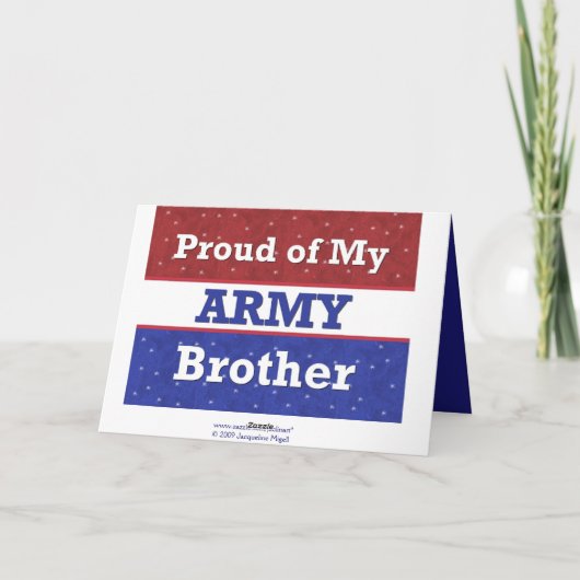 Militär - BROTHER in Army - Denken Sie an Sie Karte (Rückseite)