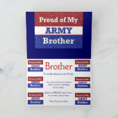 Militär - BROTHER in Army - Denken Sie an Sie Karte (Innenseite)