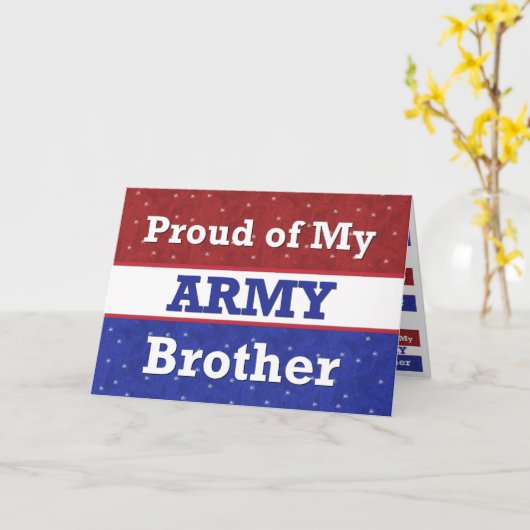 Militär - BROTHER in Army - Denken Sie an Sie Karte (Gelbe Blume)