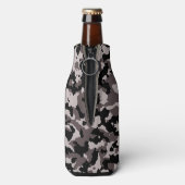 Militär Brown Camouflage Muster Personalisiert Flaschenkühler (Flasche Rückseite)