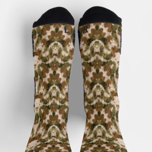 Militär Brown Green Beige Socken (Oben)
