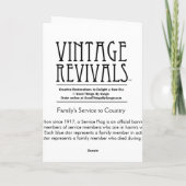 Militär: Danke für den Service der Familie (Rückseite)