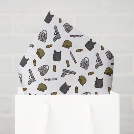 Militär-Decoupage Seidenpapier (Geschenktüte)