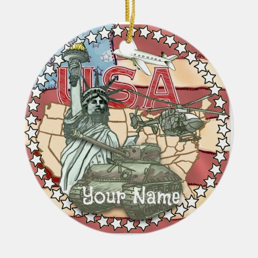 Militär der USA Keramik Ornament (Vorne)