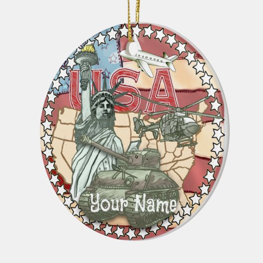 Militär der USA Keramik Ornament (Links)